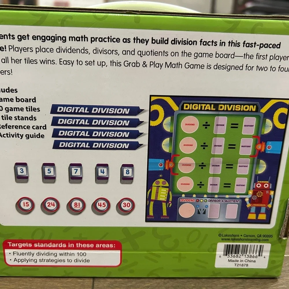 Lakeshore Educational Toys Games Grades‎ 3-4 Division Sealed